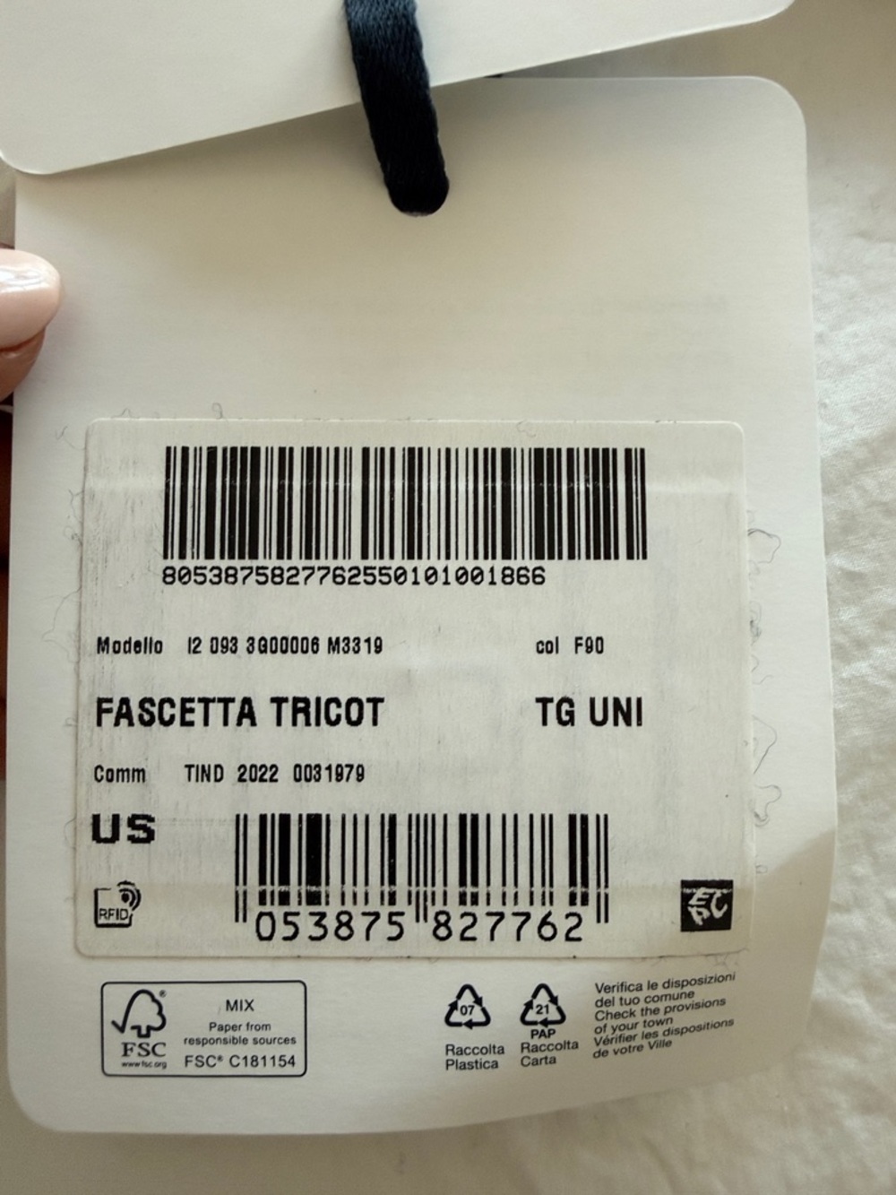 Moncler Black and White Logo Knit Headband - Picture 6 of 6